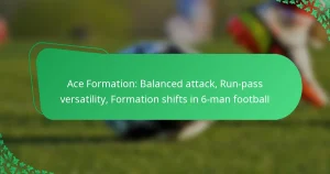 Ace Formation: Balanced attack, Run-pass versatility, Formation shifts in 6-man football
