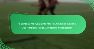 Passing Game Adjustments: Route modifications, Quarterback reads, Defensive mismatches