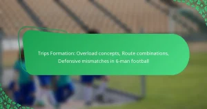 Trips Formation: Overload concepts, Route combinations, Defensive mismatches in 6-man football