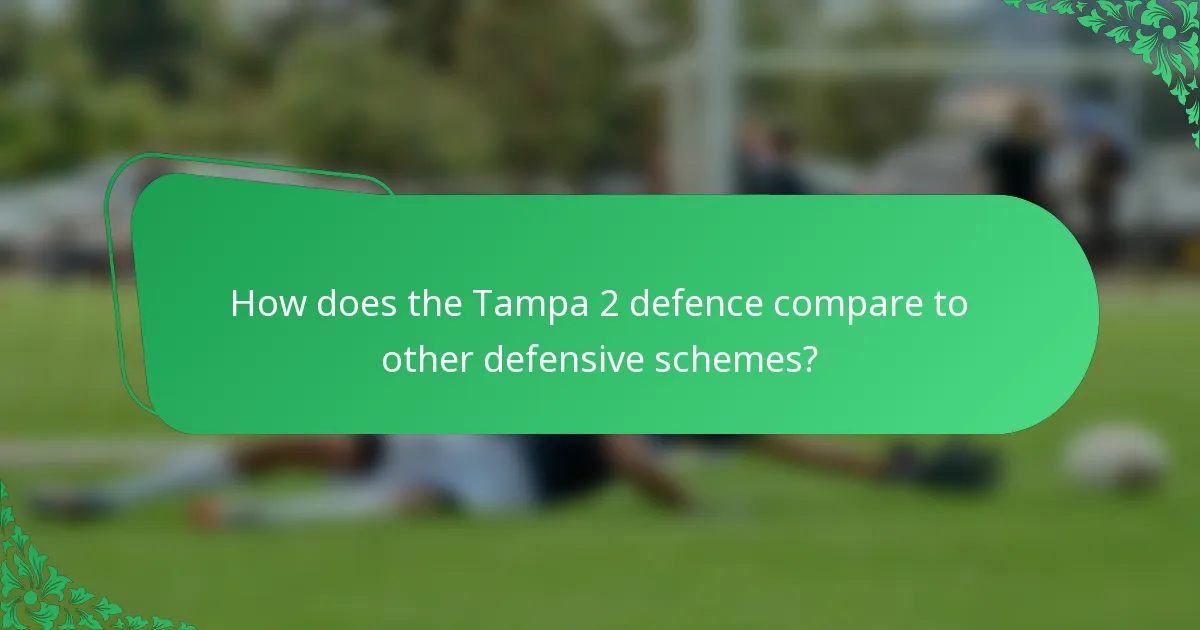 How does the Tampa 2 defence compare to other defensive schemes?